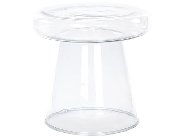 Sidobord Transparent glas Accent Slutbord Dekor Display Tonad Transparent Design