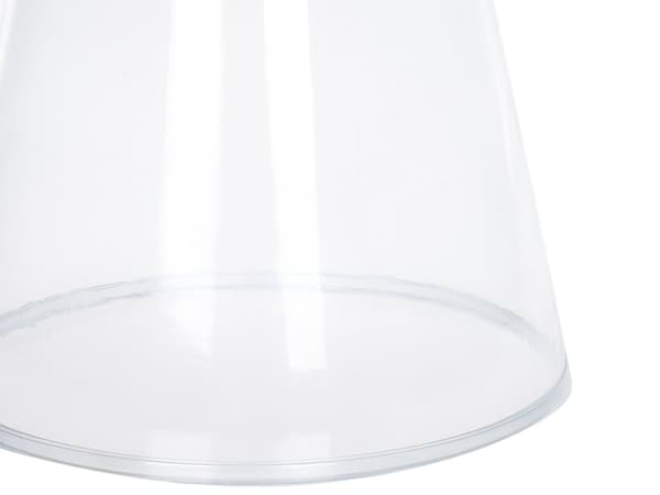 Set om 2 sidobord Transparent glas 37 x 37 x 43 / 39 x 39 x 40 cm Kaffekonsol Oval designform Vardagsrum Modernt