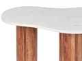 Miniatyrbillede 4 af 6: Sofabord Hvid Marmor Ovalt Bord med Søjleben til Sofa Stue Tilbehør Design