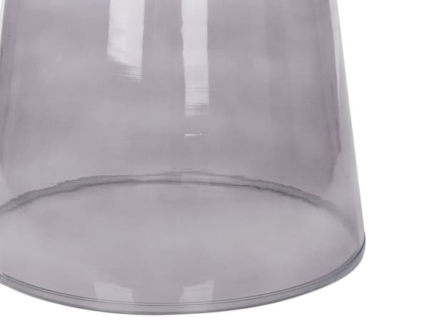 Sidebord Grå Glas ø 39 cm Rundt Hjørnebord Gennemsigtig Tonet til Sofa Tilbehør Kaffebord Design