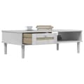 Miniatyrbillede 3 af 10: vidaXL sofabord SENJA 100x55x33 cm rattan-look massivt træ hvid