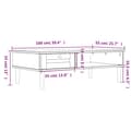Miniatyrbillede 9 af 10: vidaXL sofabord SENJA 100x55x33 cm rattan-look massivt træ hvid