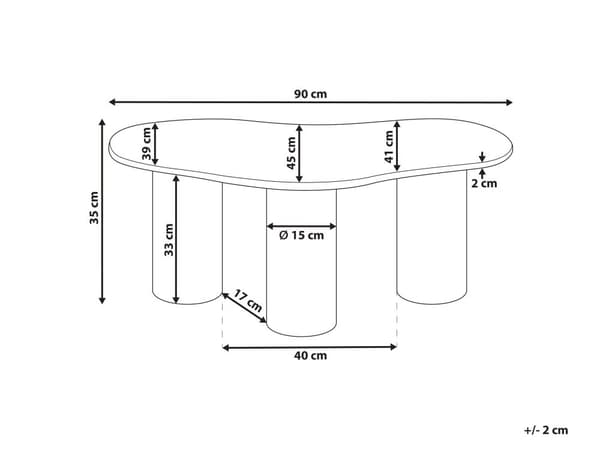 Sofabord med ben i hvit marmor og akasietre 90 x 45 x 35 cm Oval toppform Stue Moderne Minimalistisk
