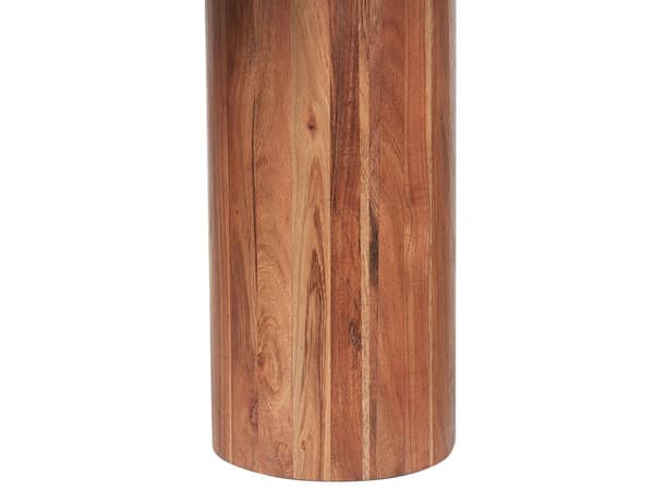 Sofabord med ben i hvit marmor og akasietre 90 x 45 x 35 cm Oval toppform Stue Moderne Minimalistisk