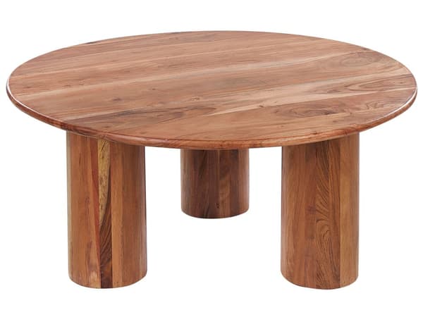 Sofabord sidebord i lyst tre akasietre Bordplate i tre Ben i tre Moderne tradisjonell design Stue