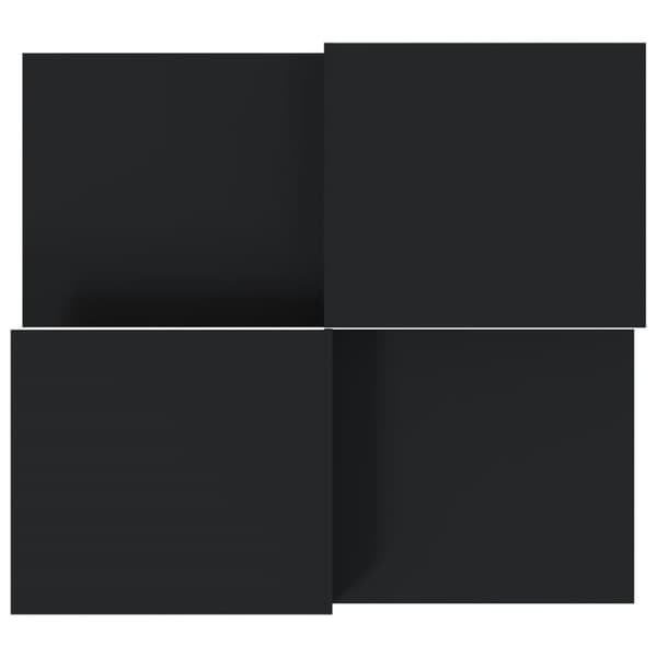 vidaXL Coffee Tables 2 pcs Svart Konstruerat Trä