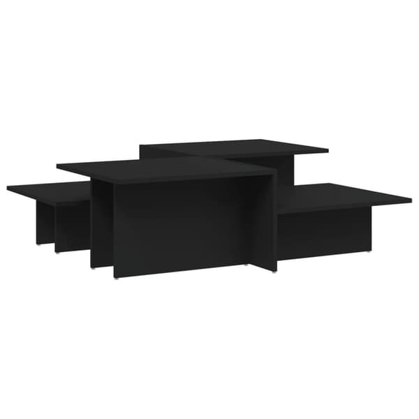 vidaXL Coffee Tables 2 pcs Svart Konstruerat Trä
