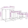 Miniatyrbilde 10 av 11: vidaXL Stablebare salongbord 3 stk brun eik konstruert tre