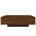 Miniatyrbillede 7 af 11: vidaXL sofabord med LED-lys 100x100x31 cm brun egetræsfarve