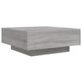 Miniatyrbillede 3 af 11: vidaXL sofabord med LED-lys 80x80x31 cm grå sonoma-eg