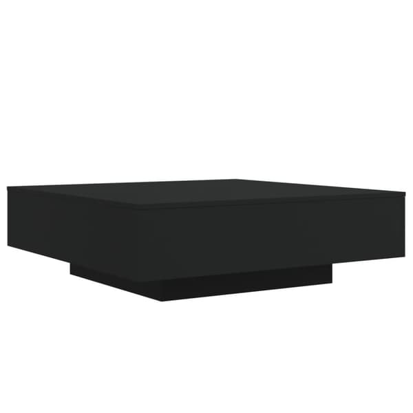 vidaXL sofabord med LED-lys 100x100x31 cm sort