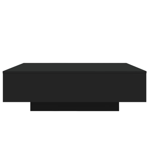 vidaXL sofabord med LED-lys 100x100x31 cm sort