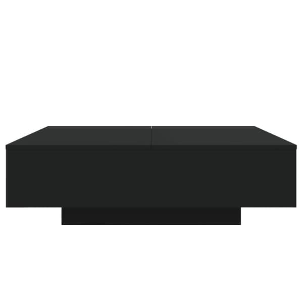 vidaXL sofabord med LED-lys 100x100x31 cm sort