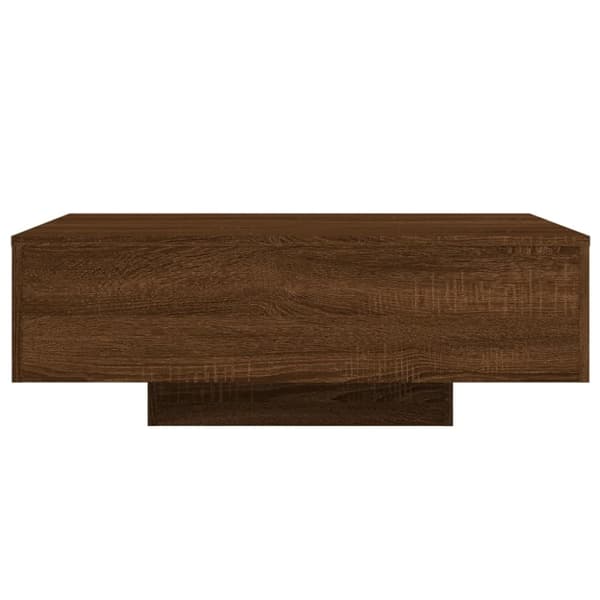 vidaXL Soffbord med LED brun ek 85x55x31 cm
