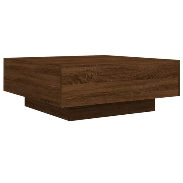 vidaXL Soffbord brun ek 80x80x31 cm konstruerat trä
