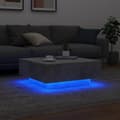 Miniatyrbillede 4 af 11: vidaXL sofabord med LED-lys 80x80x31 cm betongrå