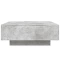 Miniatyrbillede 7 af 11: vidaXL sofabord med LED-lys 80x80x31 cm betongrå