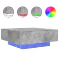 Miniatyrbillede 2 af 11: vidaXL sofabord med LED-lys 80x80x31 cm betongrå