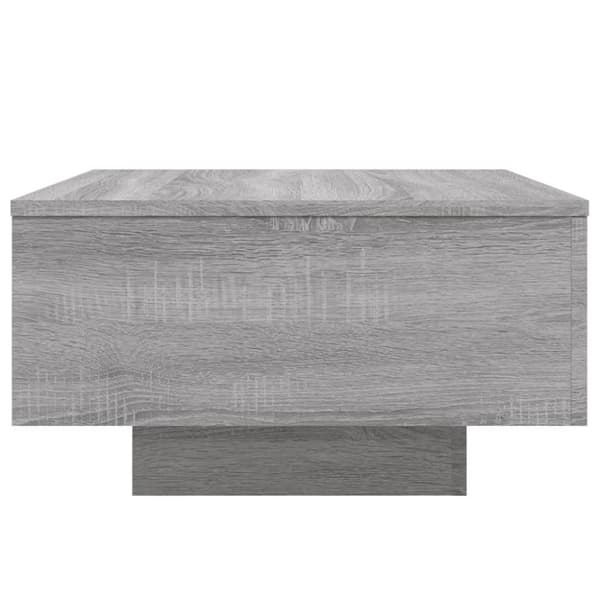vidaXL Salongbord med LED-lys grå sonoma 55x55x31 cm