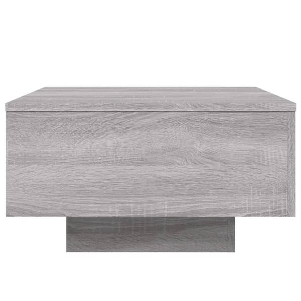 vidaXL Salongbord med LED-lys grå sonoma 55x55x31 cm