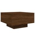 Miniatyrbillede 3 af 11: vidaXL sofabord med LED-lys 55x55x31 cm brun egetræsfarve