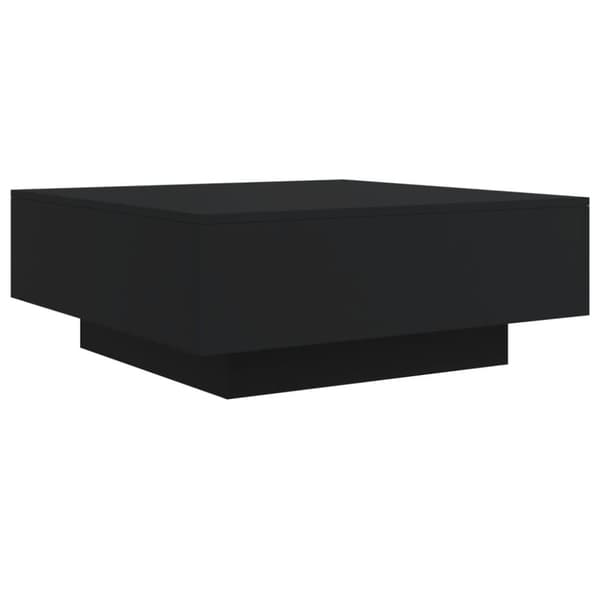 vidaXL sofabord med LED-lys 80x80x31 cm sort