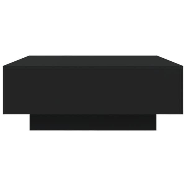 vidaXL sofabord med LED-lys 80x80x31 cm sort