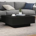 Miniatyrbillede 1 af 11: vidaXL sofabord med LED-lys 80x80x31 cm sort