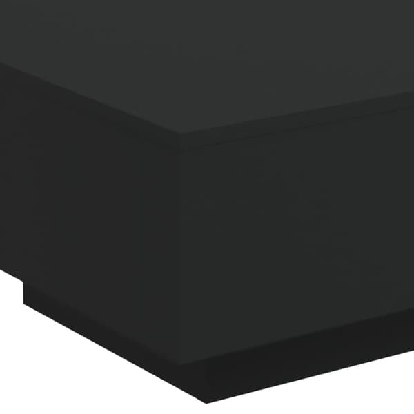 vidaXL sofabord med LED-lys 55x55x31 cm sort