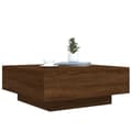 Miniatyrbillede 6 af 11: vidaXL sofabord med LED-lys 80x80x31 cm brun egetræsfarve