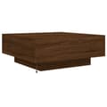 Miniatyrbillede 9 af 11: vidaXL sofabord med LED-lys 80x80x31 cm brun egetræsfarve