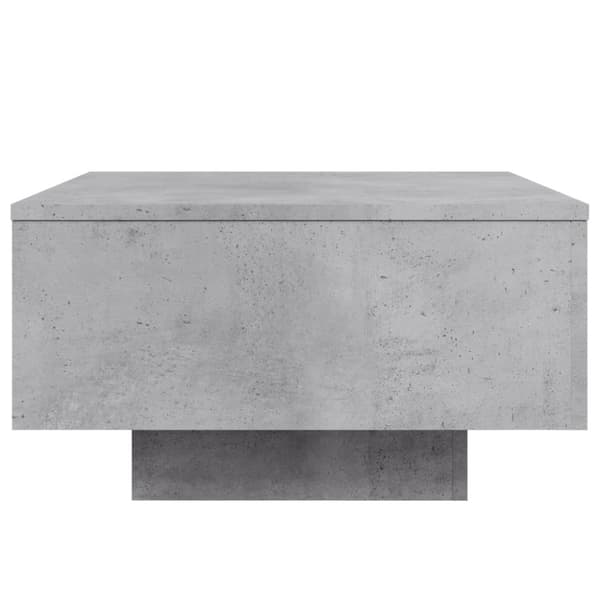vidaXL Soffbord med LED betonggrå 55x55x31 cm