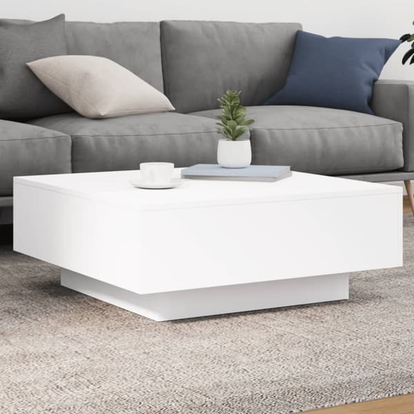 vidaXL Soffbord vit 80x80x31 cm konstruerat trä