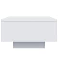 Miniatyrbillede 7 af 11: vidaXL sofabord med LED-lys 55x55x31 cm hvid