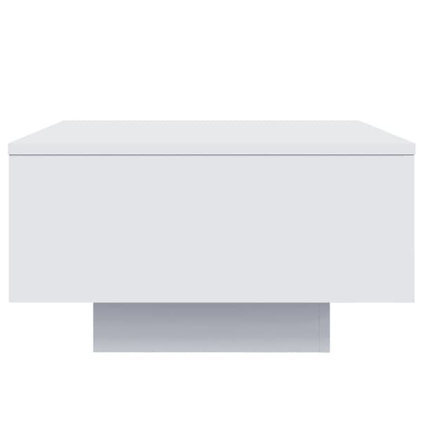 vidaXL sofabord med LED-lys 55x55x31 cm hvid