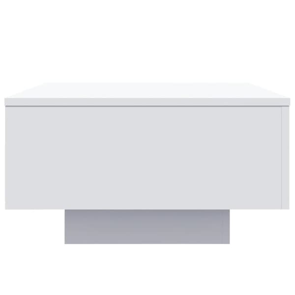 vidaXL sofabord med LED-lys 55x55x31 cm hvid