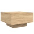 Miniatyrbillede 3 af 11: vidaXL sofabord med LED-lys 55x55x31 cm sonoma-eg