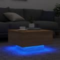 Miniatyrbillede 4 af 11: vidaXL sofabord med LED-lys 55x55x31 cm sonoma-eg
