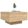Miniatyrbillede 6 af 11: vidaXL sofabord med LED-lys 55x55x31 cm sonoma-eg