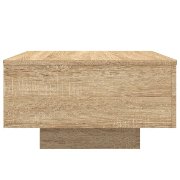 vidaXL sofabord med LED-lys 55x55x31 cm sonoma-eg