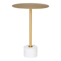 Miniatyrbilde 1 av 4: Lecco sofabord , hjørnebord Ø41cm marmor messing, marmor.