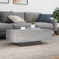 Miniatyrbillede 4 af 11: vidaXL sofabord med LED-lys 85x55x31 cm grå sonoma-eg