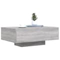 Miniatyrbillede 5 af 11: vidaXL sofabord med LED-lys 85x55x31 cm grå sonoma-eg