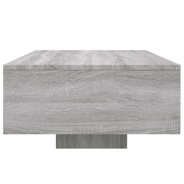 vidaXL sofabord med LED-lys 85x55x31 cm grå sonoma-eg