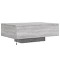 Miniatyrbillede 8 af 11: vidaXL sofabord med LED-lys 85x55x31 cm grå sonoma-eg