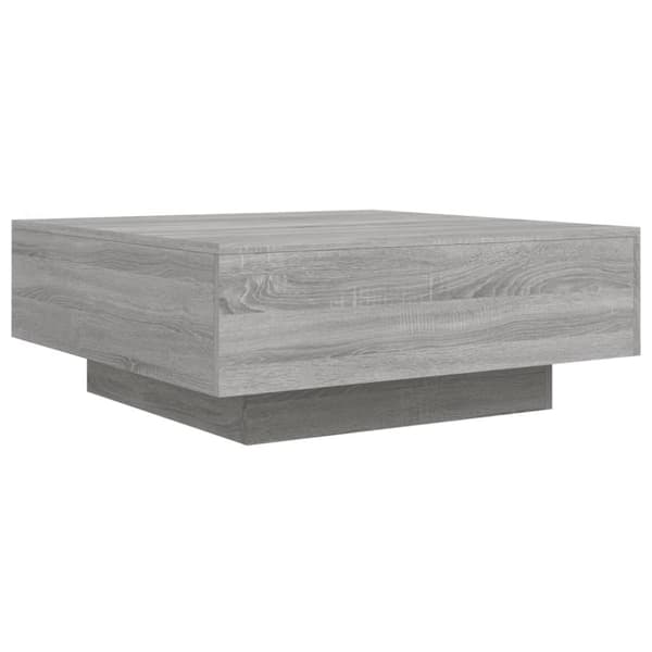 vidaXL Soffbord grå sonoma 80x80x31 cm konstruerat trä