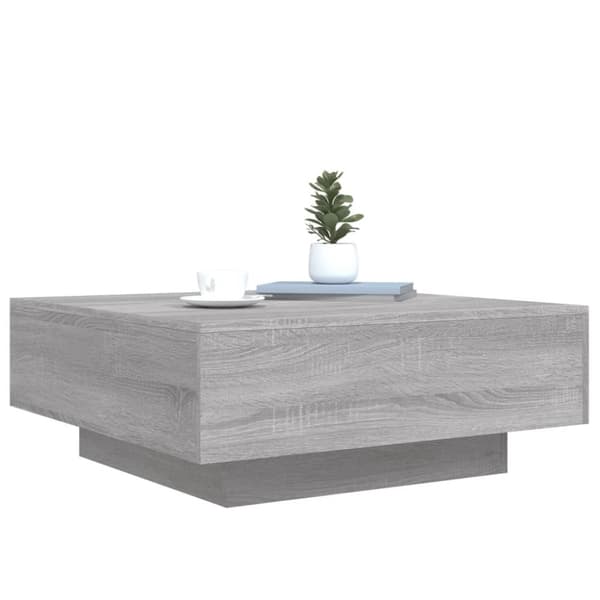vidaXL sofabord 80x80x31 cm konstrueret træ grå sonoma-eg