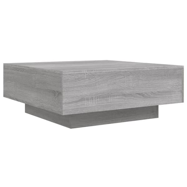 vidaXL sofabord 80x80x31 cm konstrueret træ grå sonoma-eg