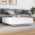 Miniatyrbillede 4 af 11: vidaXL sofabord med LED-lys 100x100x31 cm hvid