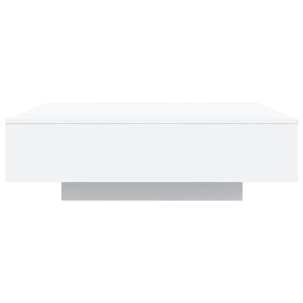 vidaXL sofabord med LED-lys 100x100x31 cm hvid